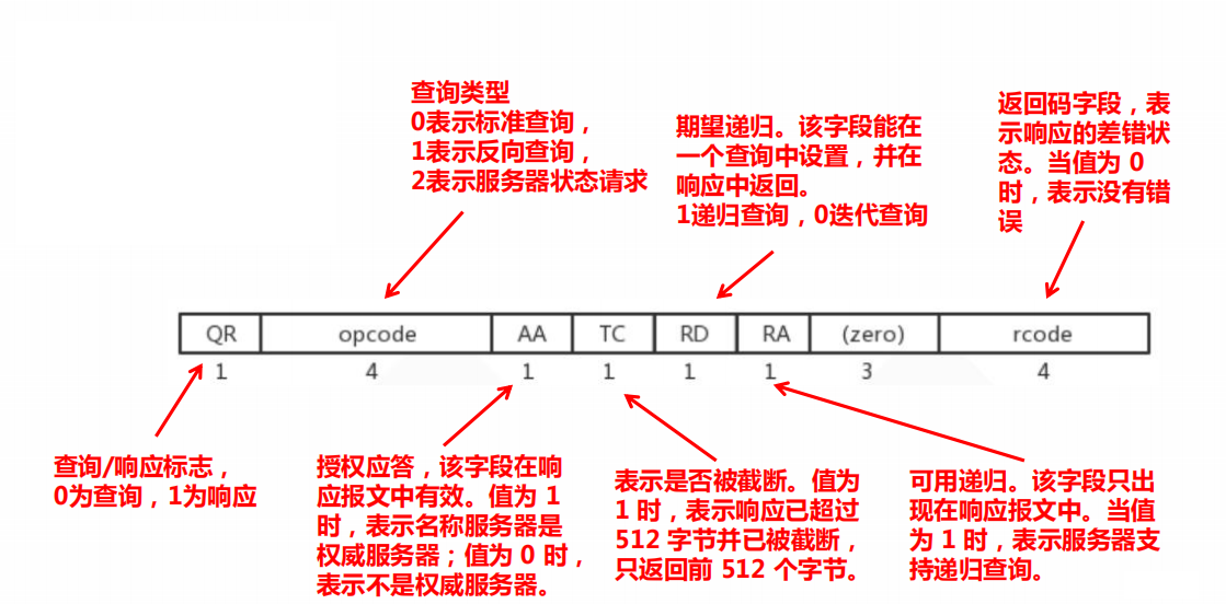 DNS 报文标志字段